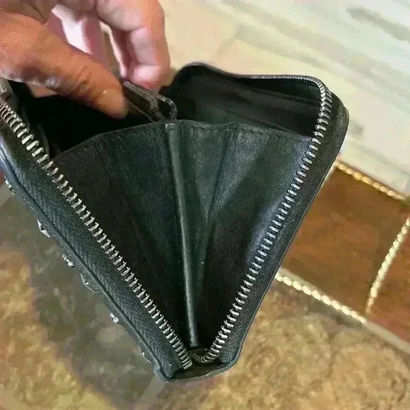 Jimmy Choo Carnaby Star Studded Zippy Wallet - Picture 9 of 9